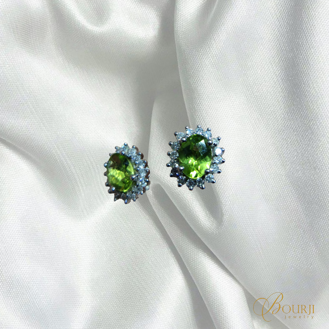 Peridot Studded Earrings