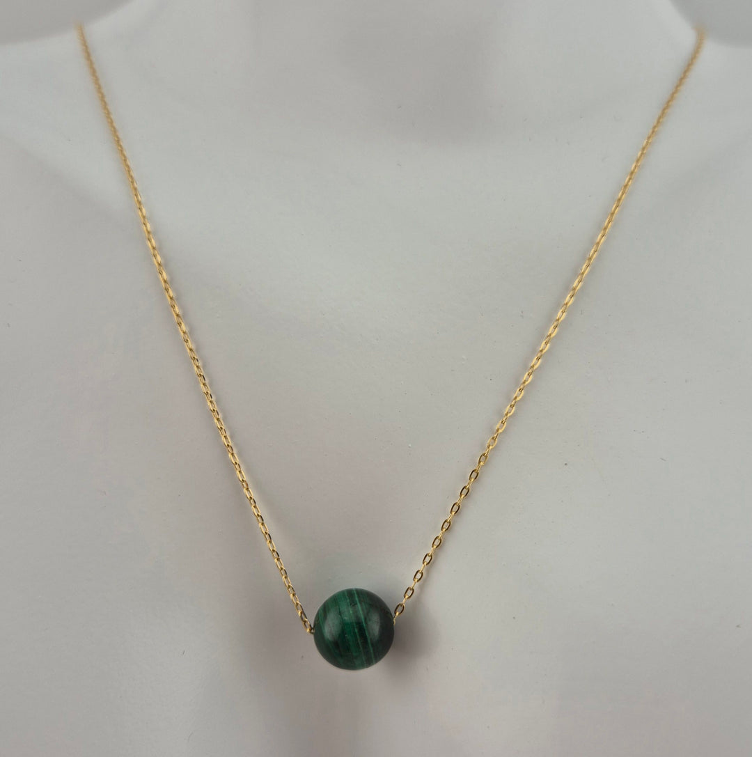 Malachite Pearl Necklace