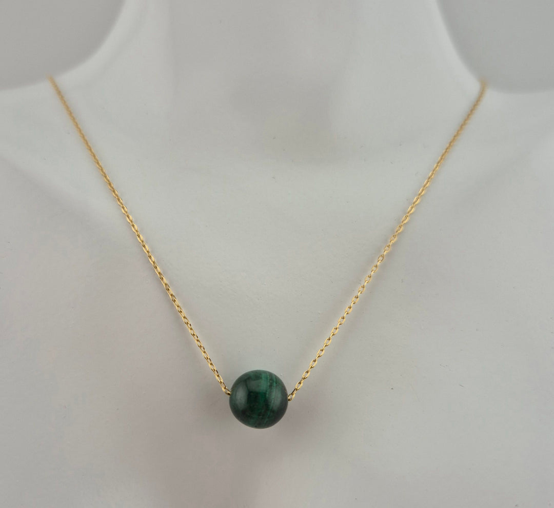 Malachite Pearl Necklace